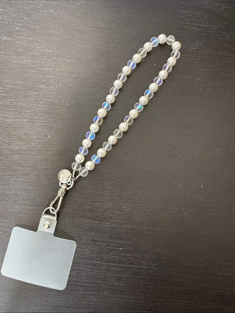 kate spade Pearl and Crystal Phone Charm in Green Packaging